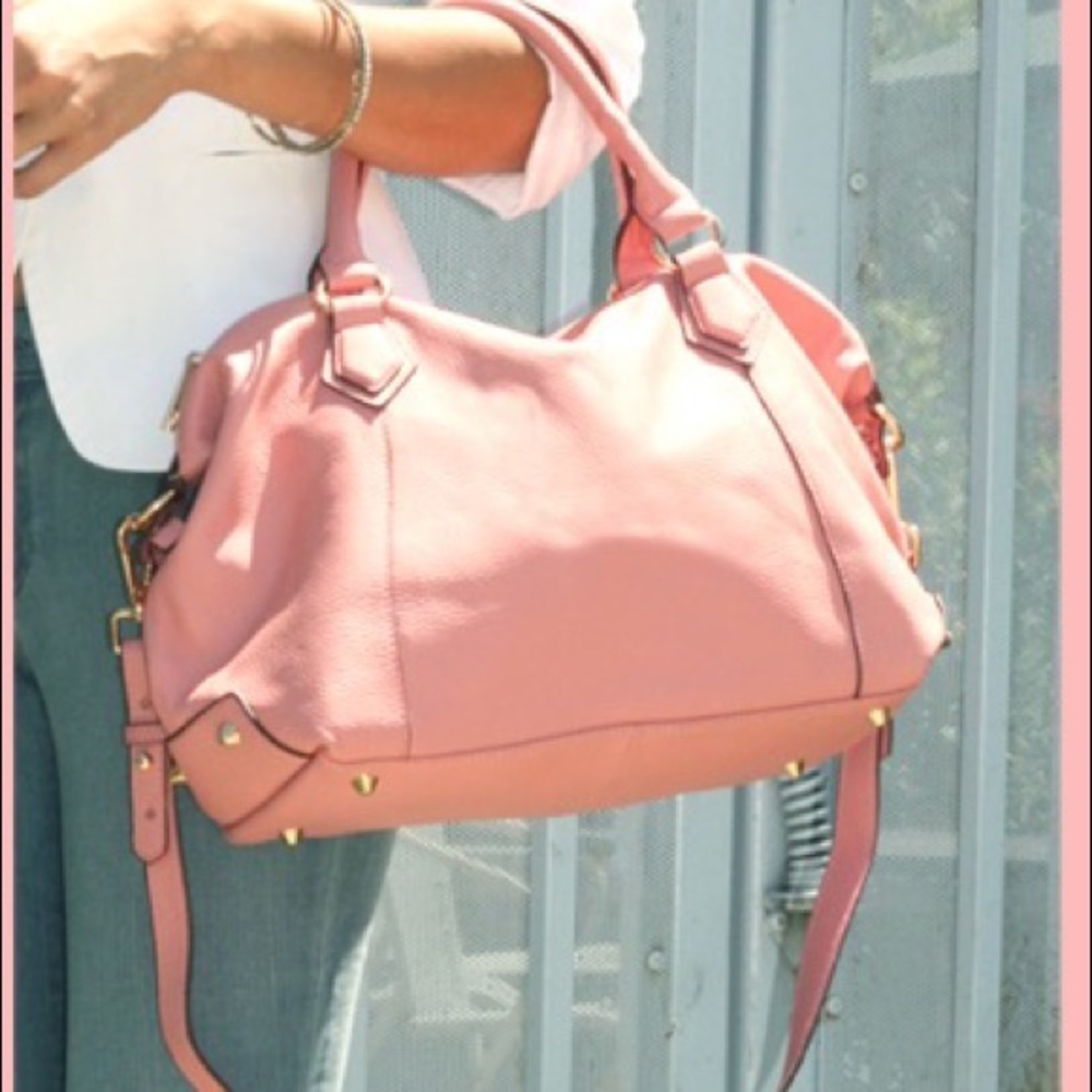Ora Delphine Lola Satchel-coral blush